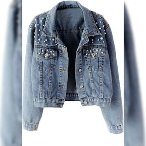 Embellished jean jacket